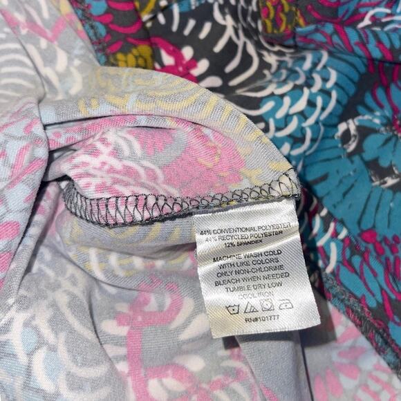 Soybu Dress Abstract Floral Print Long Sleeve Stretch Artsy multicolor size L - Picture 4 of 4